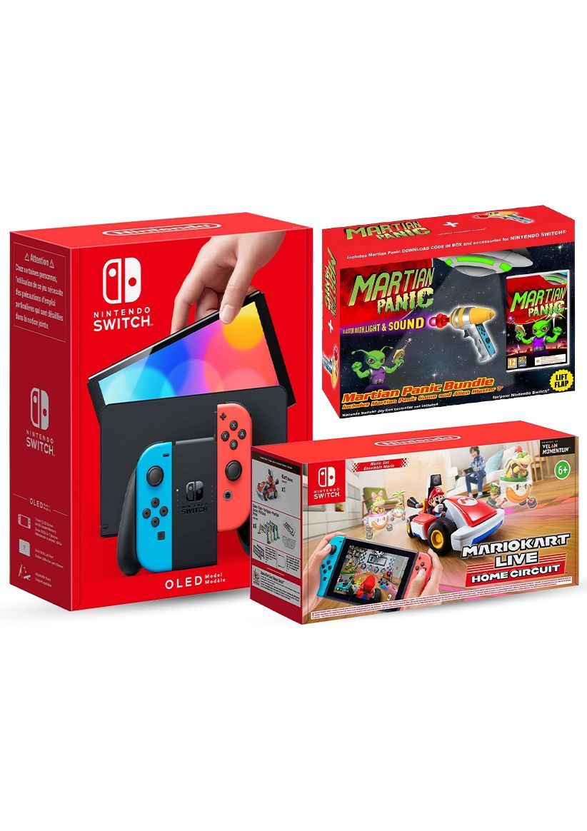 Nintendo Switch Console Mario Kart Live Bundle (Neon OLED Model)
