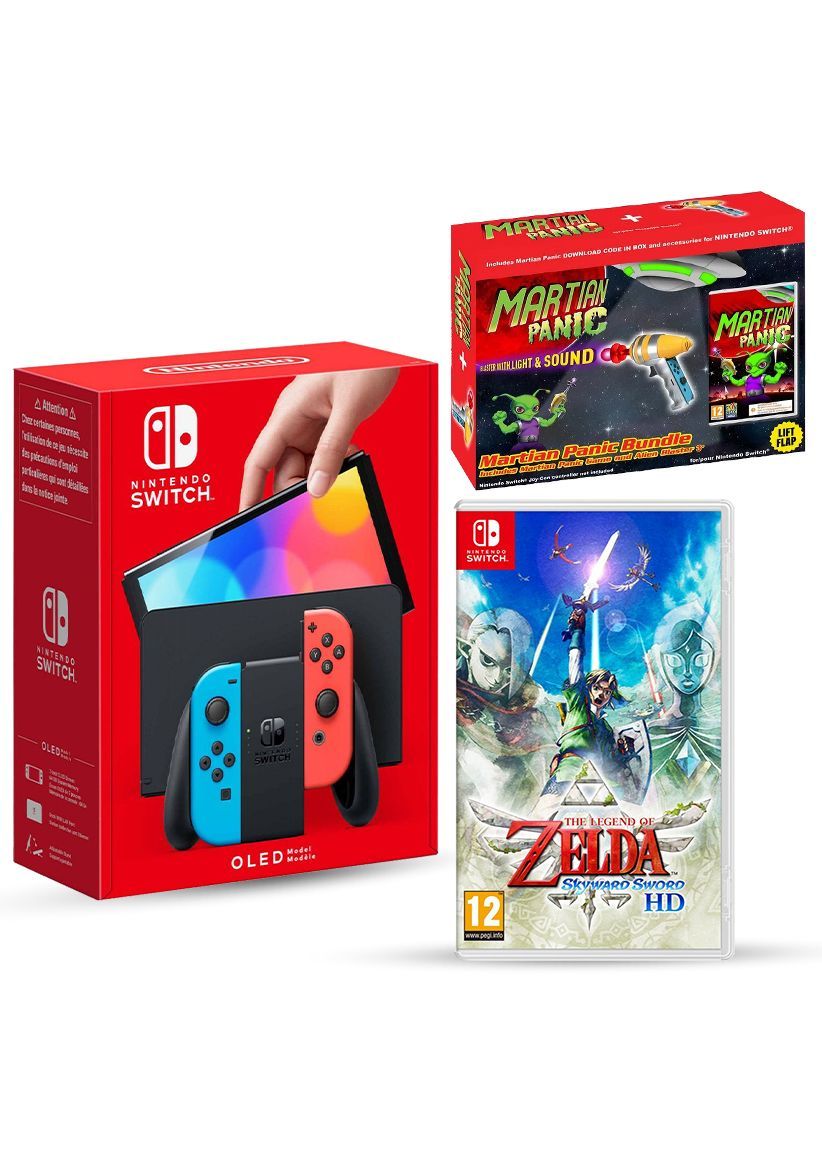 Nintendo Switch Console Zelda: Skyward Sword Bundle (Neon OLED Model)